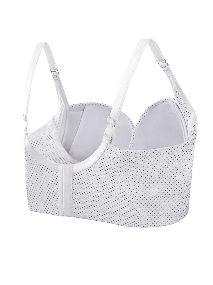 Brasier Estampado Espalda Ancha Color Blanco