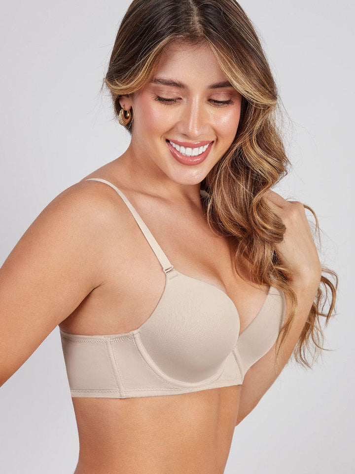 Brasier Doble Realce Para Mujer Color Perla