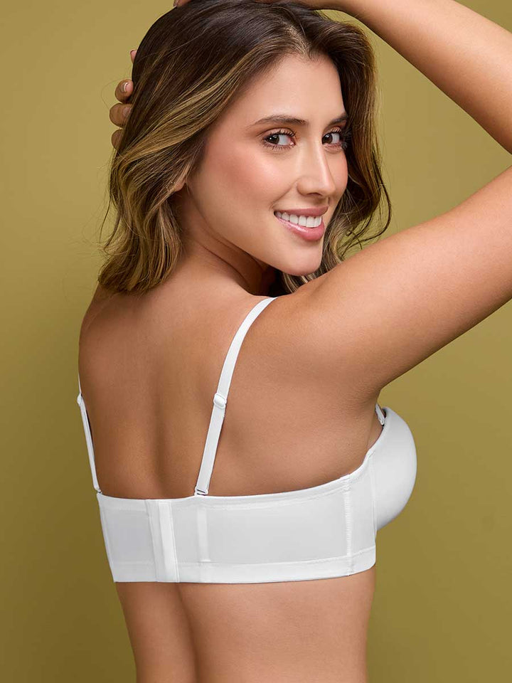 Brasier Strapless Doble Realce Blanco