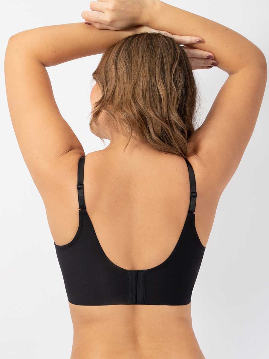 Brasier Escote Profundo Espalda Ancha Negro