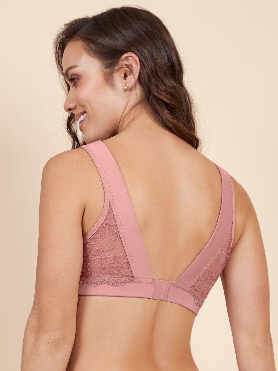 Bralette con Encaje Posterior Rosa Salmón