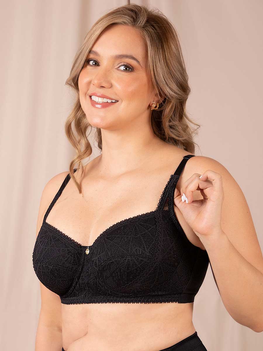 Bra de encaje negro fashion