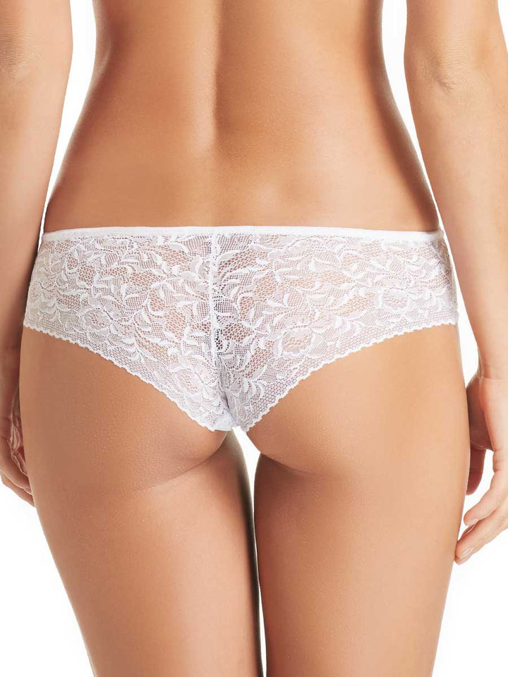 Cachetero Para Mujer con Encaje Posterior Blanco