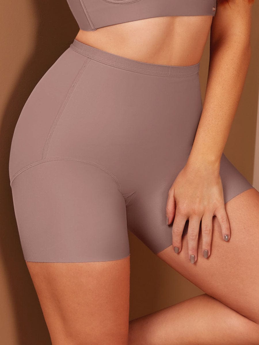 Bóxer Moldeador Largo Para Mujer Color Marrón Claro