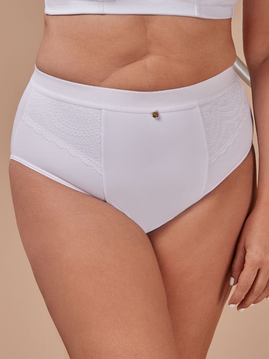 Panty Clásico Para Mujer Alto en Cintura Blanco