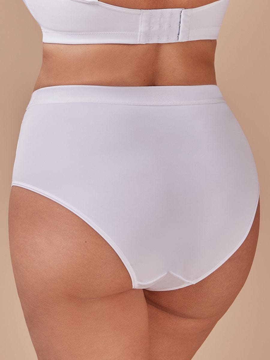 Panty Clásico Para Mujer Alto en Cintura Blanco