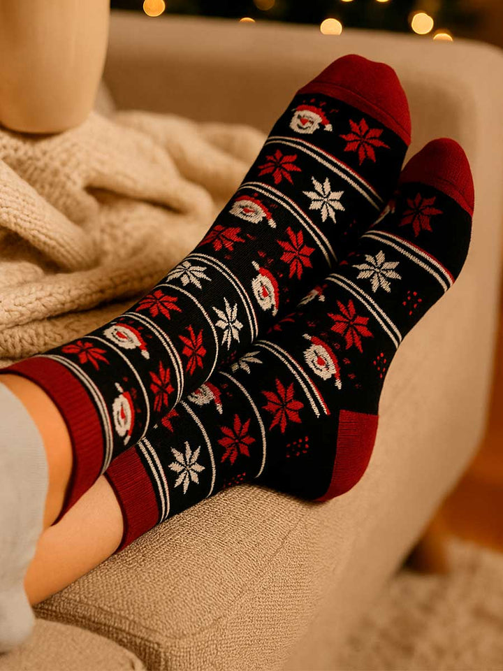Media Casual Navideña Papá Noel Unisex X3