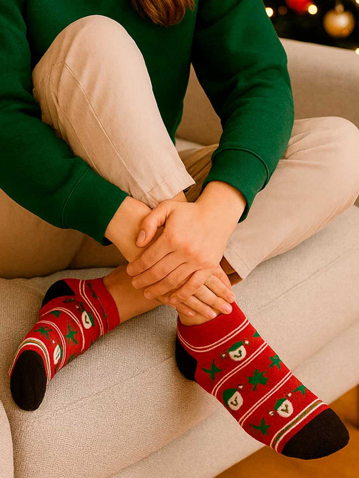 Media Talonera Lisa Navideña Papá Noel Unisex X3