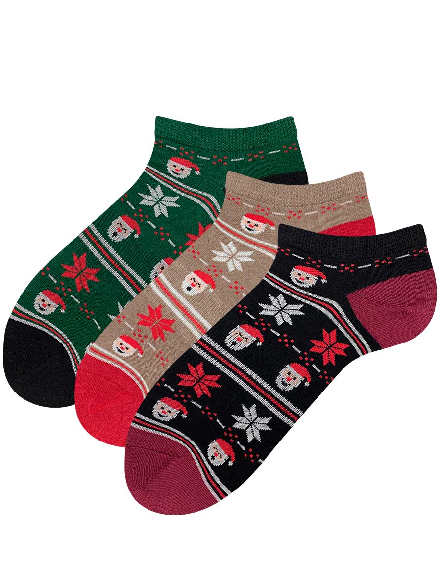 Media Talonera Lisa Navideña Papá Noel Unisex X3