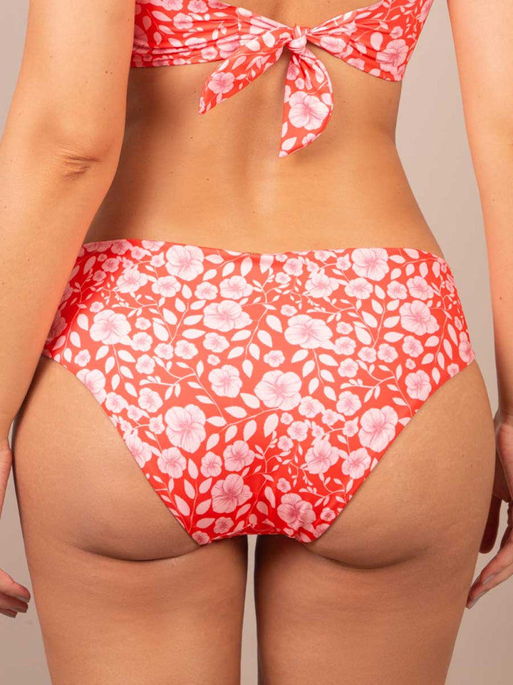 Bikini de Baño Manga Corta Color Rojo