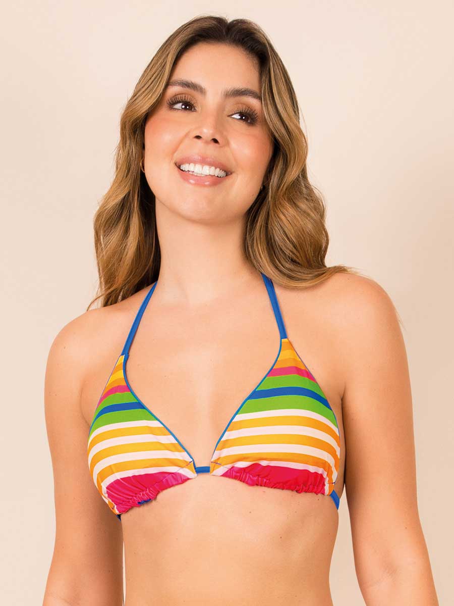 Top de Baño Doble Faz Azul Océano