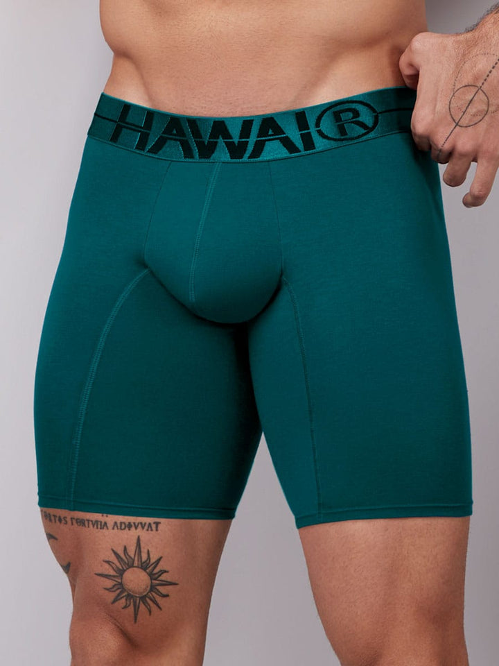 Bóxer Largo en Algodón Para Hombre Color Verde Marino
