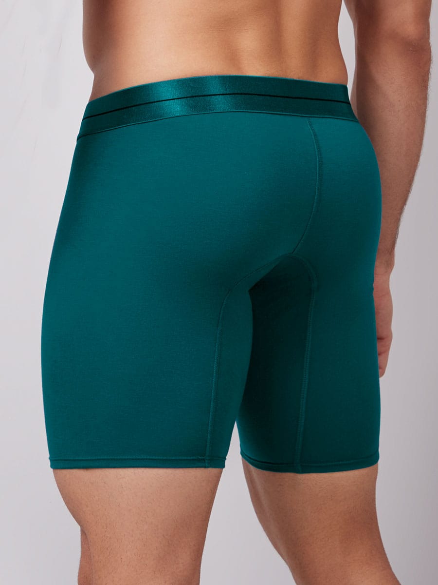 Bóxer Largo en Algodón Para Hombre Color Verde Marino