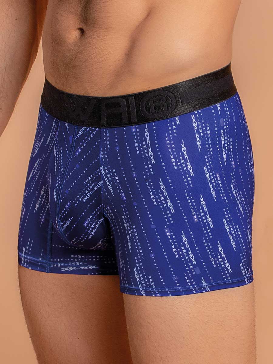 Bóxer Corto Estampado Azul Rey