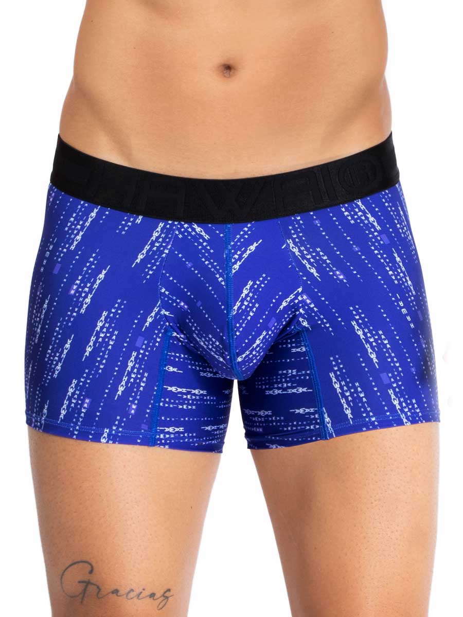 Bóxer Corto Estampado Azul Rey