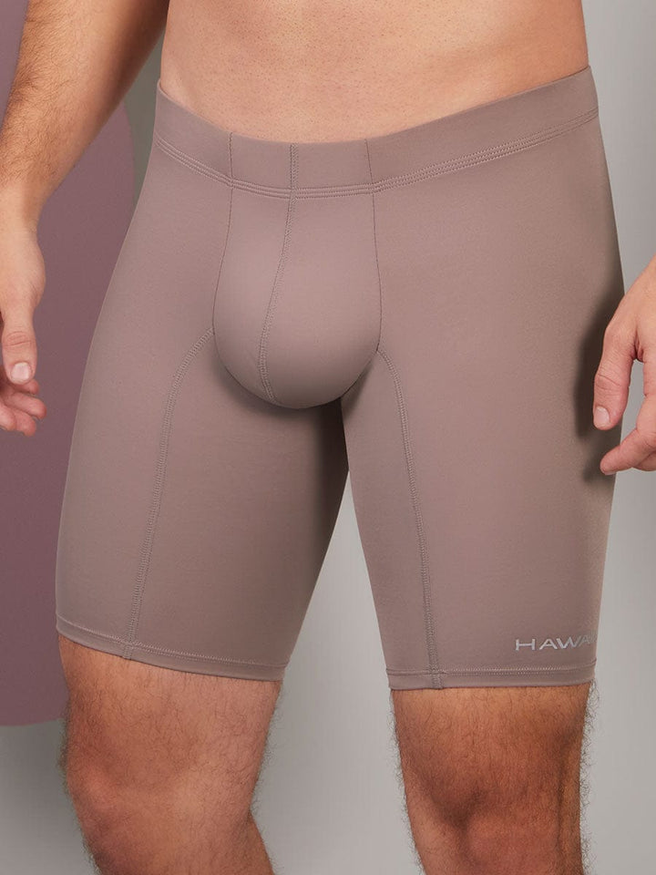 Bóxer Largo Para Hombre con Elástico Recubierto Marrón Claro