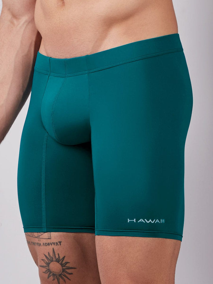Bóxer Largo Para Hombre con Elástico Recubierto Verde Marino