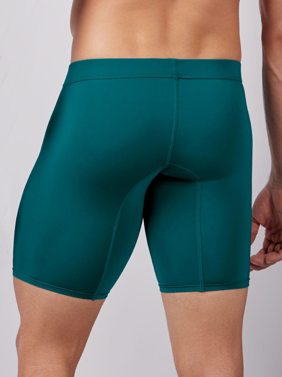 Bóxer Largo Para Hombre con Elástico Recubierto Verde Marino