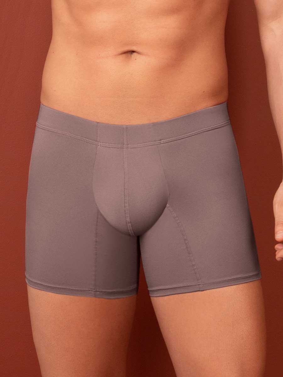 Bóxer Medio Con Elástico Recubierto Para Hombre Color Cocoa