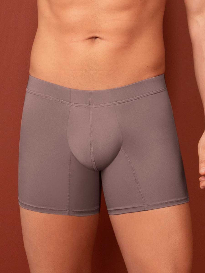 Bóxer Medio Con Elástico Recubierto Para Hombre Color Cocoa