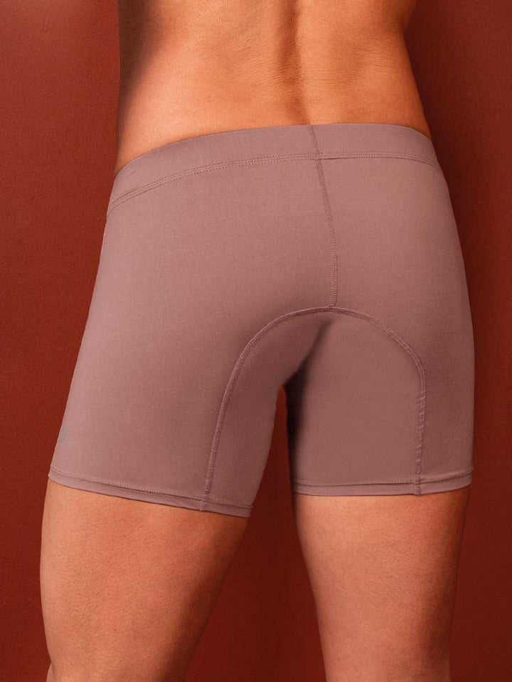 Bóxer Medio Con Elástico Recubierto Para Hombre Color Cocoa