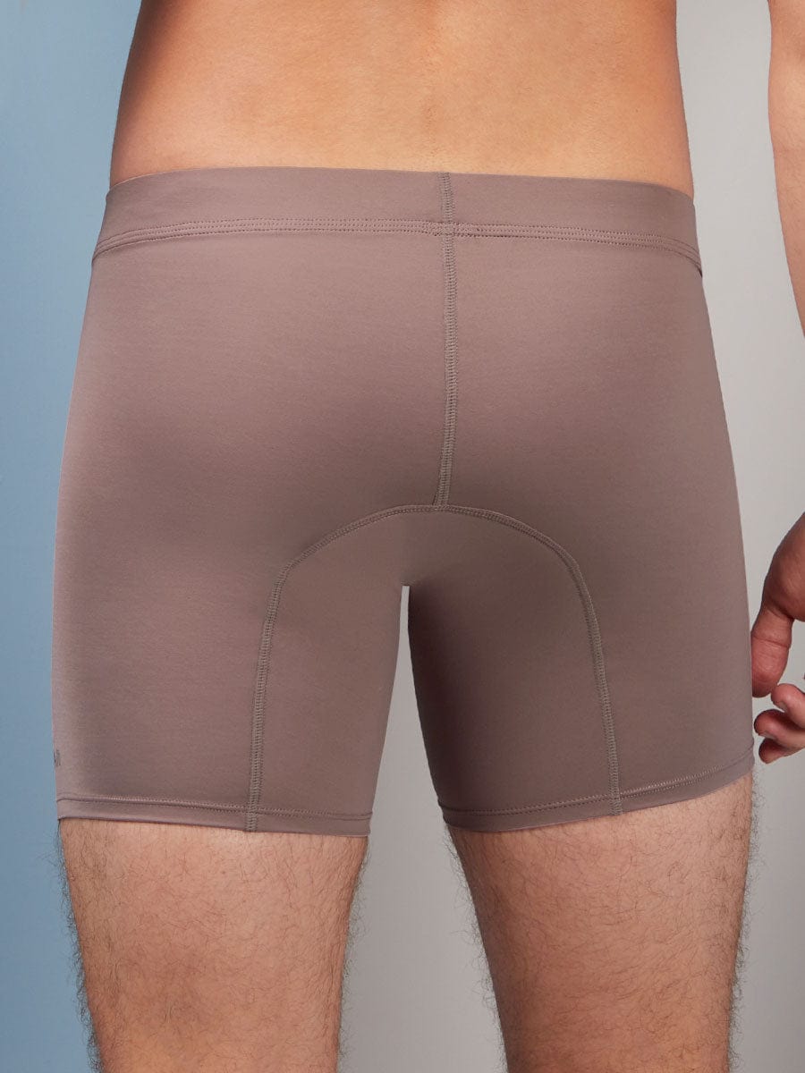Bóxer Medio Con Elástico Recubierto Para Hombre Color Marrón Claro