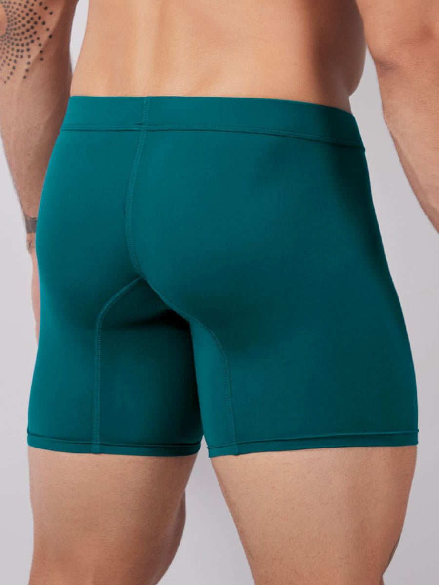 Bóxer Medio Con Elástico Recubierto Para Hombre Color Verde Marino