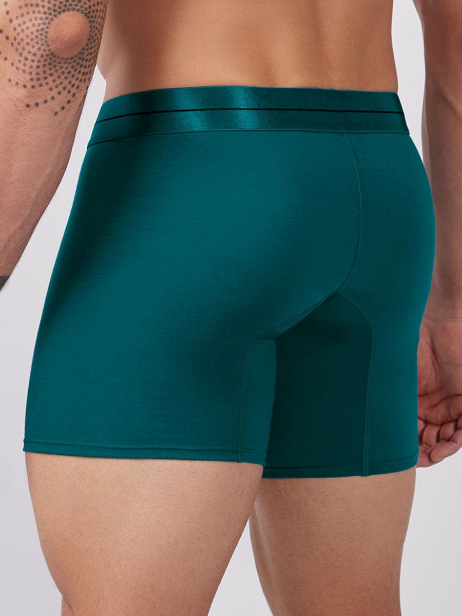 Bóxer Básico en Algodón Para Hombre Color Verde Marino