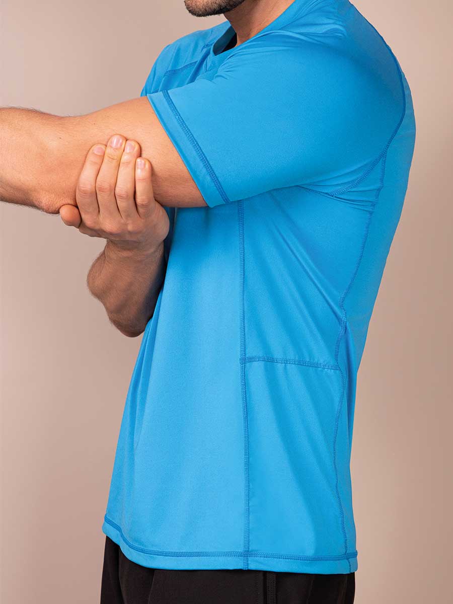 Camiseta Deportiva Manga Corta Azul
