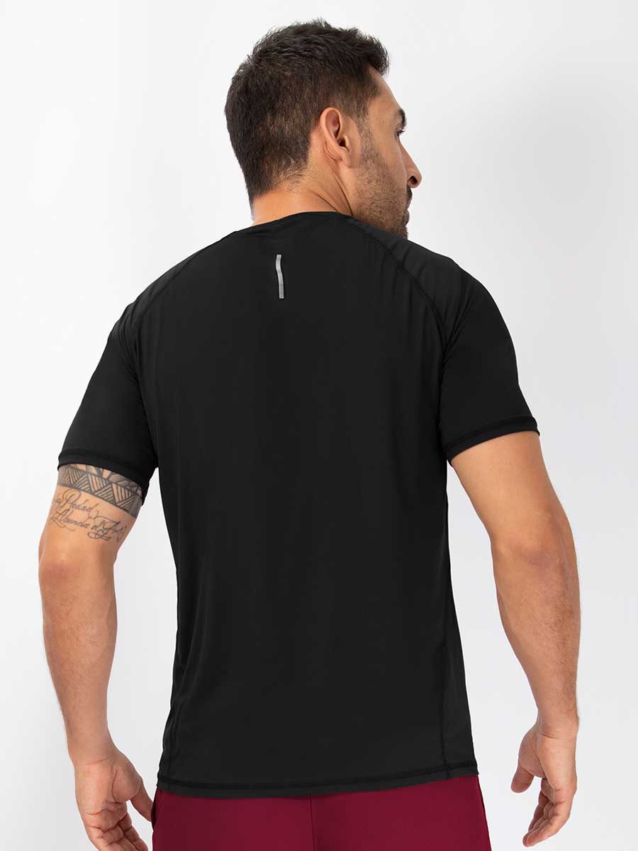 Camiseta Deportiva Manga Corta Negro