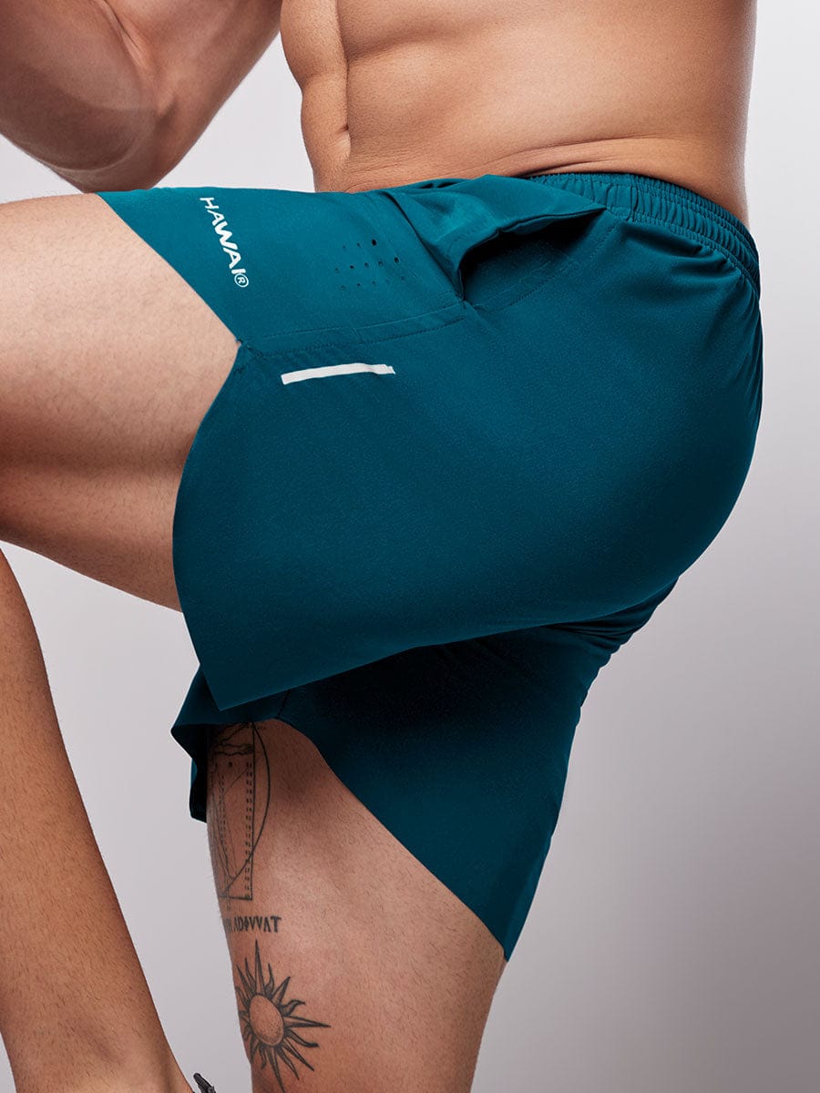 Pantaloneta Para Hombre Deportiva Corta Verde Marino