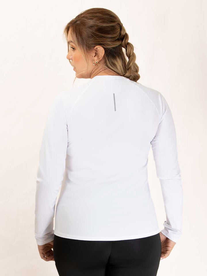 Camiseta Deportiva Manga Larga Blanco