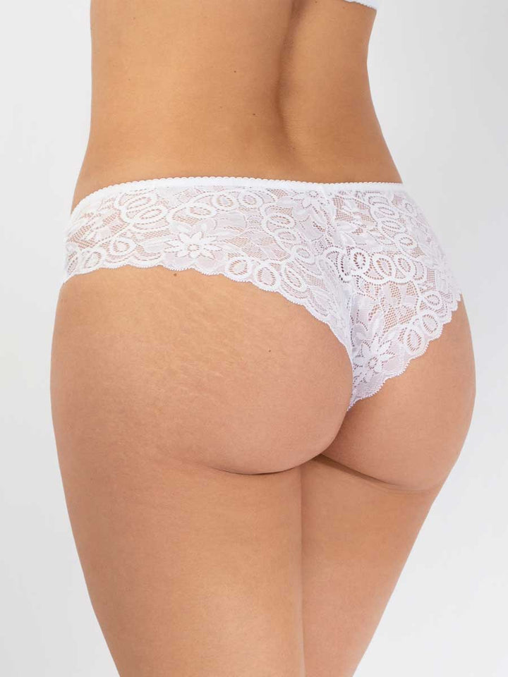 Cachetero con Encaje Para Mujer Color Blanco