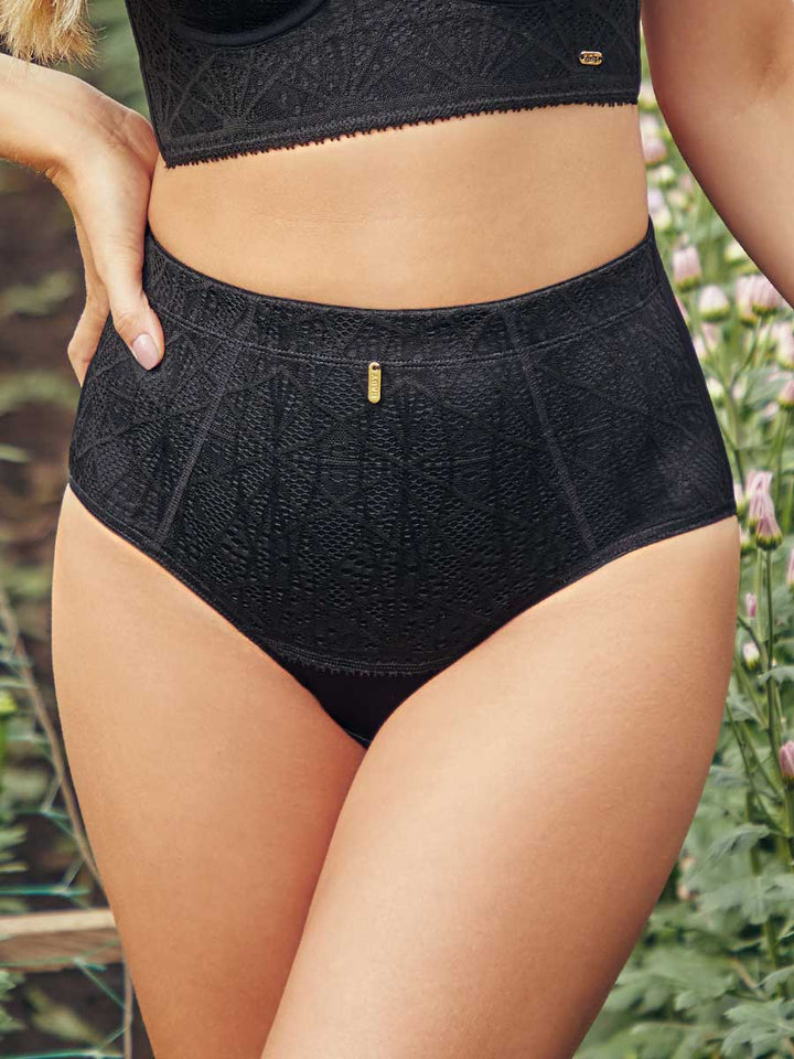 Panty Clásico Levanta Cola Para Mujer Negro