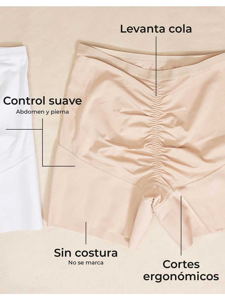 Bóxer Moldeador Largo Para Mujer Color Perla