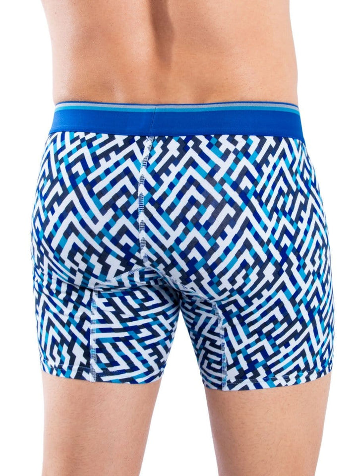 Bóxer Estampado Medio Azul Rey