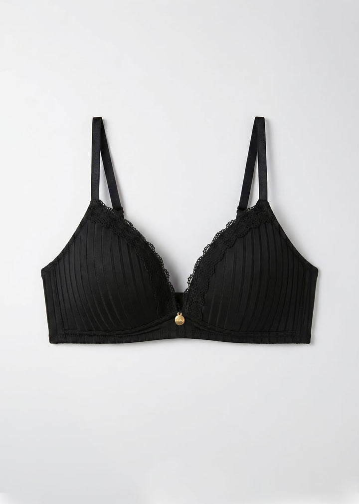 Bralette Para Mujer Triangular Color Negro