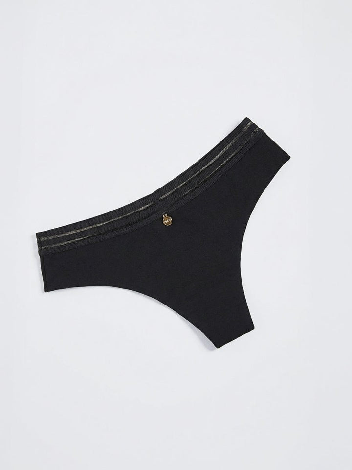 Brasilera Invisible con Elástico Suave en Cintura Negro