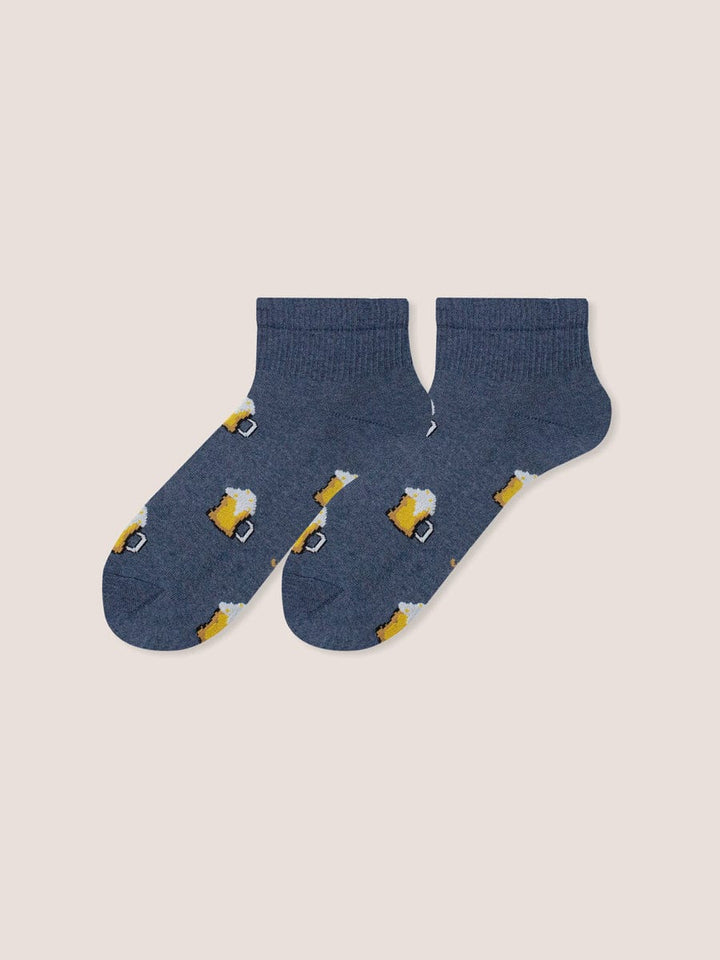 Medias Corta Hombre Estampada Paq. X3