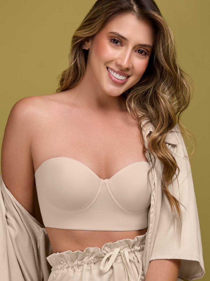 Brasier Strapless con Aro Para Mujer Color Perla