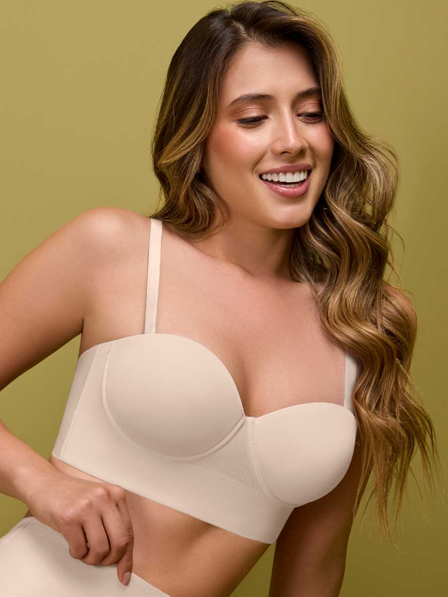 Brasier Strapless con Aro Para Mujer Color Perla