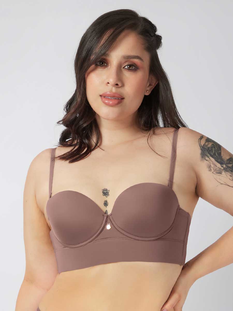 Brasier Strapless Espalda Ancha Cocoa