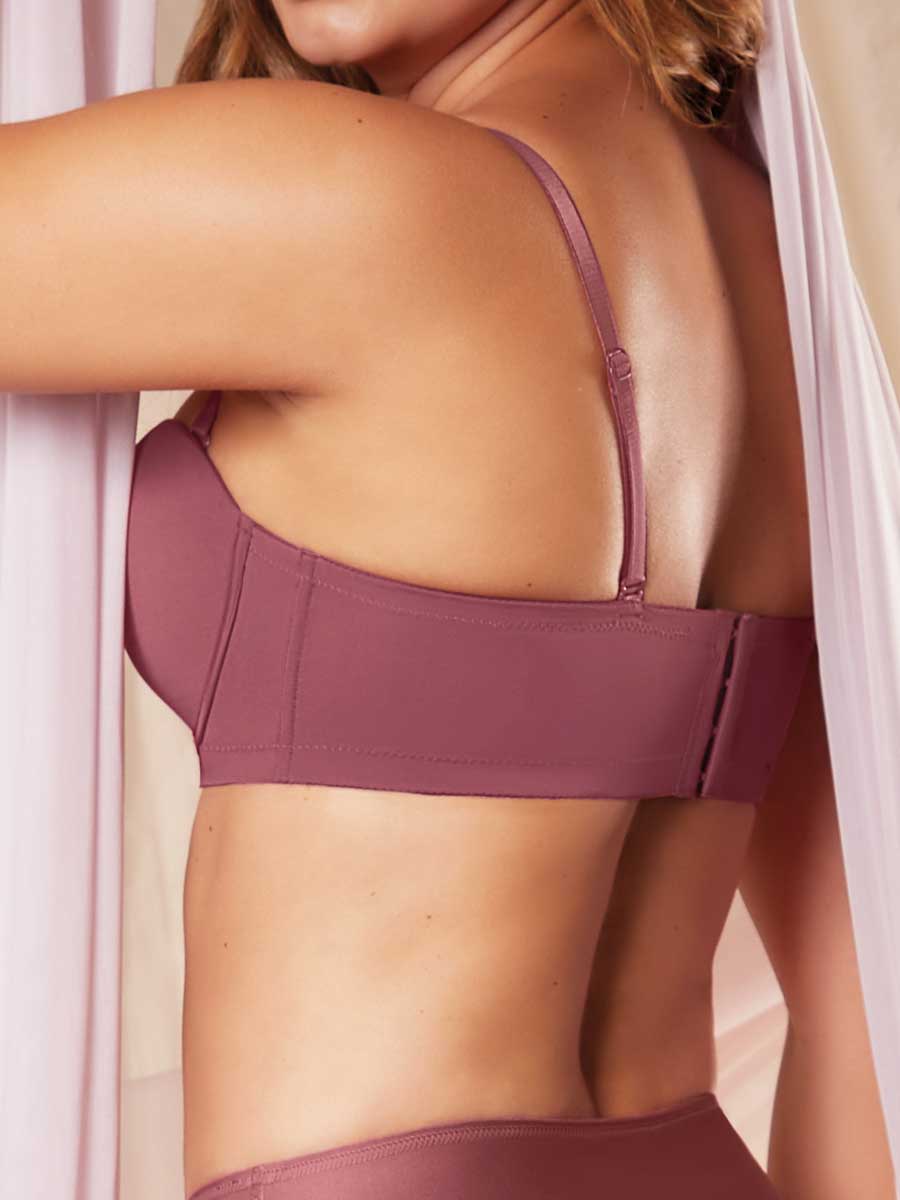 Brasier Strapless Doble Realce Merlot