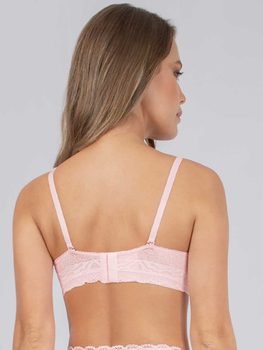 Brasier Triangular en Encaje Rosa