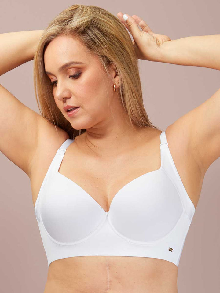 Brasier Escote Profundo Espalda Ancha Blanco