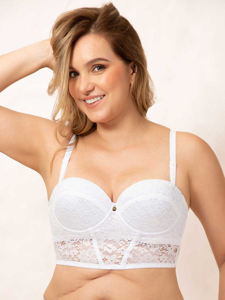 Brasier Strapless Con Encaje Blanco – Haby - Main Image