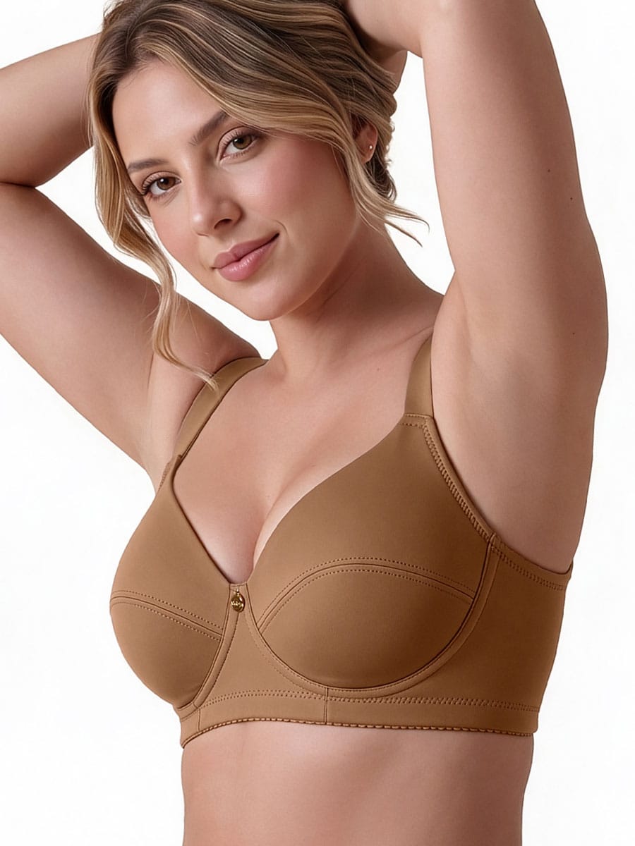 Brasier Clásico Sin Aro Para Mujer Color Mocca