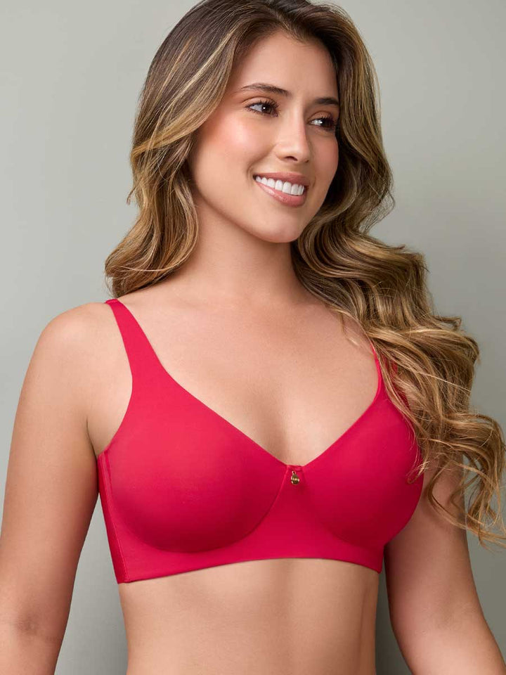 Brasier Sin Aro Cargadera Ancha Color Cereza