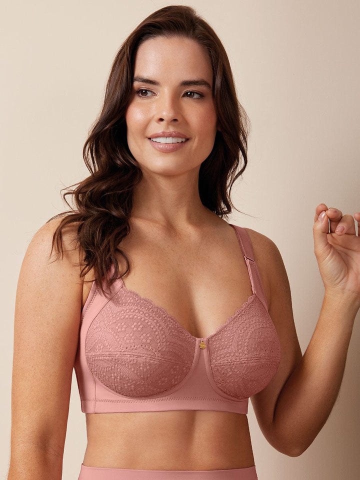 Brasier Para Mujer Clásico en Encaje Color Rosa Salmón