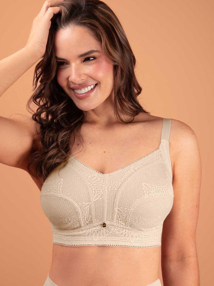 Brasier Clásico Para Mujer Copa Completa Perla